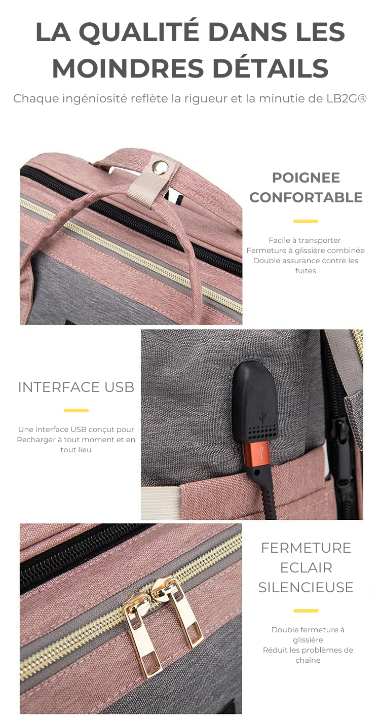 Sac à Dos à Langer 3 en 1