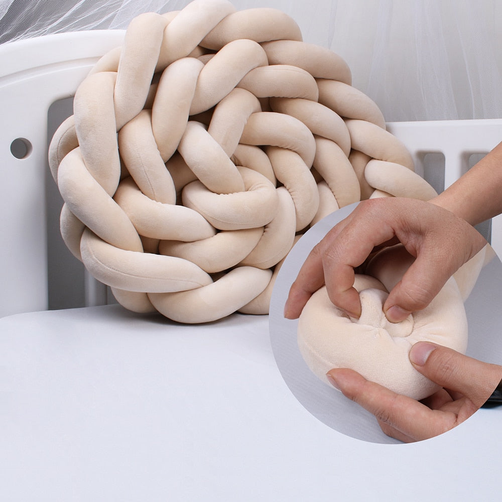 Tour de lit tressé - Beige sable